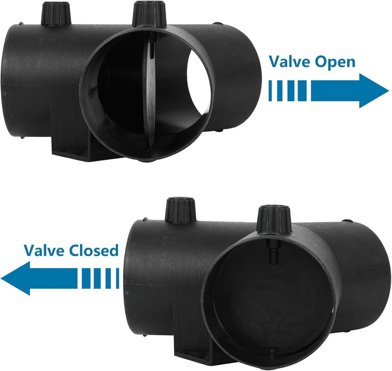 Copgge Diesel Heater Duct Connector Parking Heater Pipe Hose Ducting Vent Connector with Adjustable Valve Flap for Eberspacher Webasto Diesel Heater, for Chinese Diesel Heater 5KW 8KW (Y Branch 75MM) - Image 3